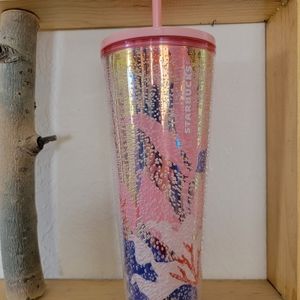 Starbucks Coral Bubble Tumbler